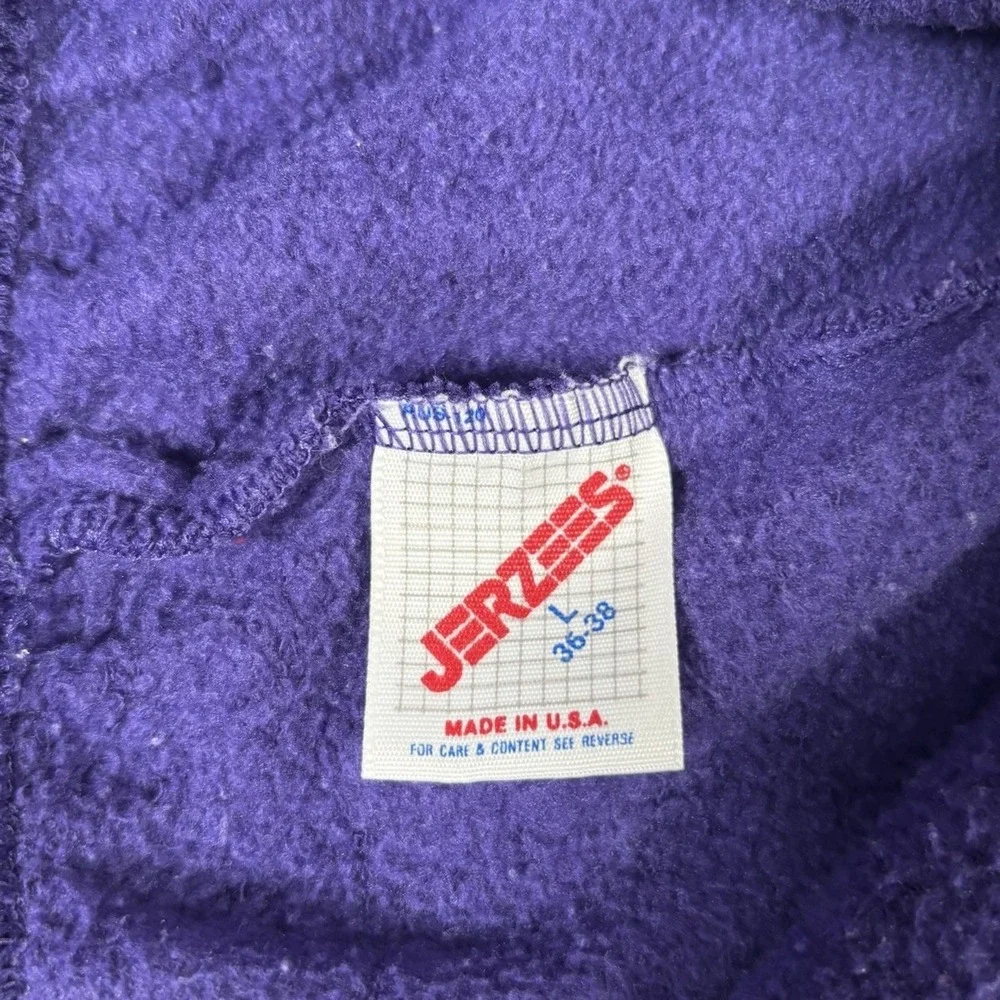 Vintage 90s Jerzees Sweat Shorts Mens‎ L Purple Fleece Blank Pockets Made In USA